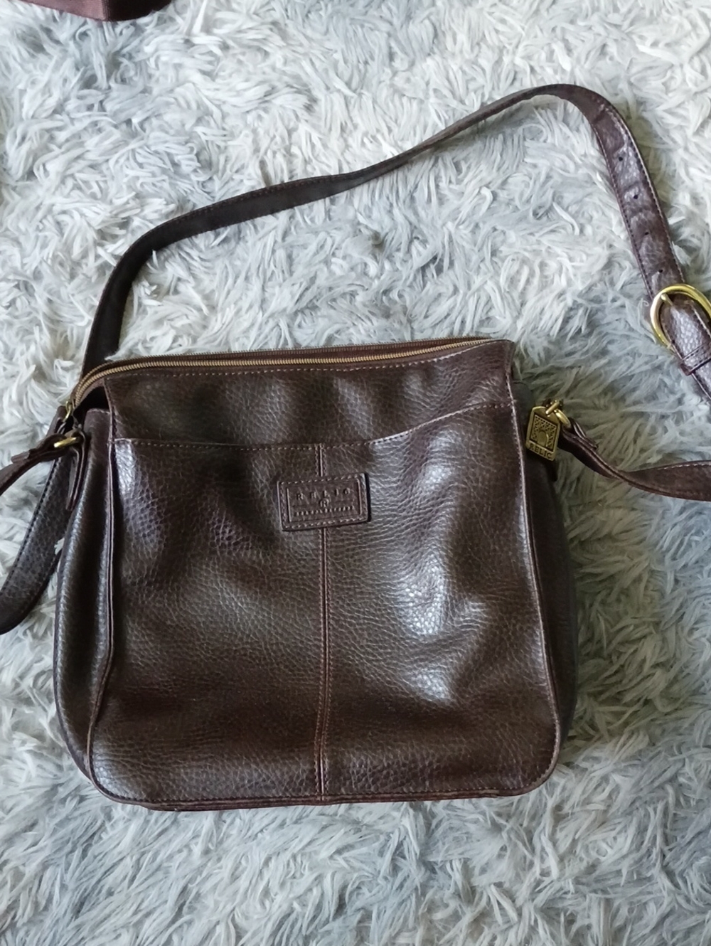 Relic Vintage Classic Brown Leather Crossbody Bag